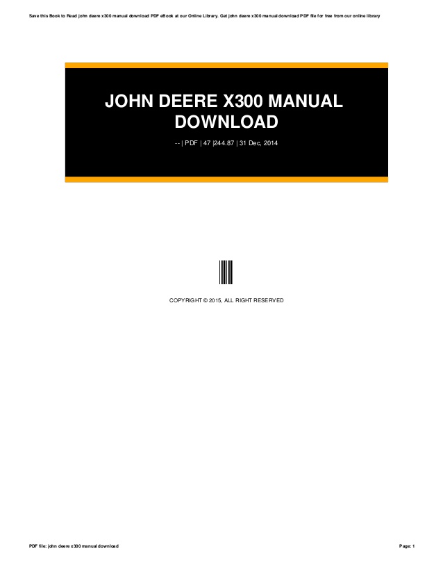 John Deere E160 Manual Download